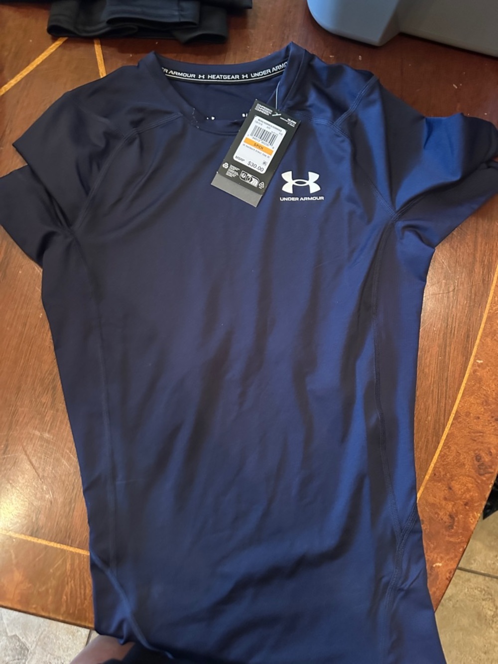 Under Armour Navy Compression Short Sleeve HeatGear Shirt